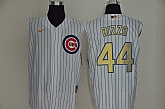 Cubs 44 Anthony Rizzo White Gold Nike Cool Base Sleeveless Jersey,baseball caps,new era cap wholesale,wholesale hats